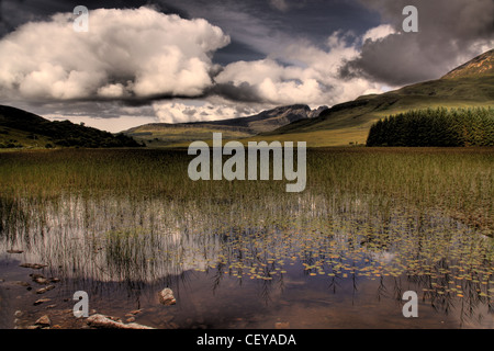 Road to Elgol, Isle of Skye, Scotland Loch Panorama Stock Photo