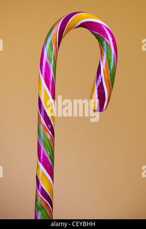 Lovely lollipop with colourful stripes Stock Photo