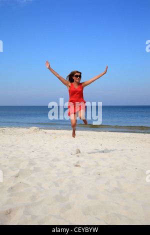 Woman on the Beach Stock Photo