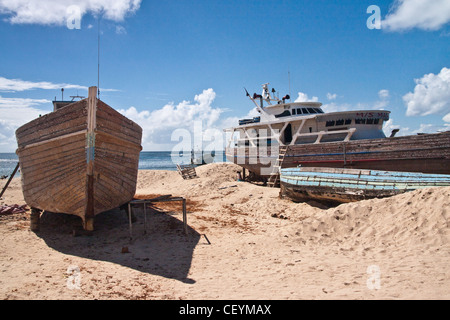 The shipyard of Antalaha, eastern Madagascar Stock Photo