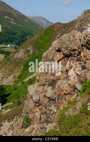 Sychnant Pass near Conwy Looking towards Penmaenmawr Stock Photo