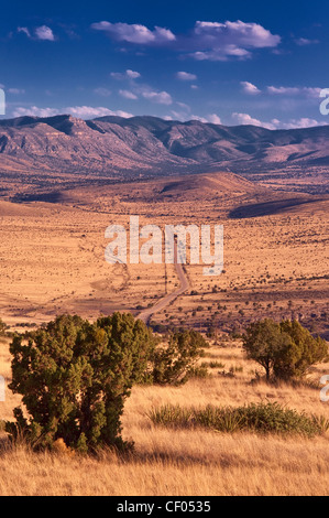 Dog Canyon in Guadalupe Mtns Nat Park in Texas, distant view from El Paso Gap on Guadalupe Back Country Byway), New Mexico, USA Stock Photo