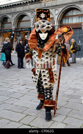 Masked person Carnival in Venice, Venice, Italy, Europe Stock Photo