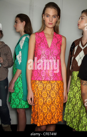 Christopher Kane Backstage London Ready to Wear Spring Stock Photo