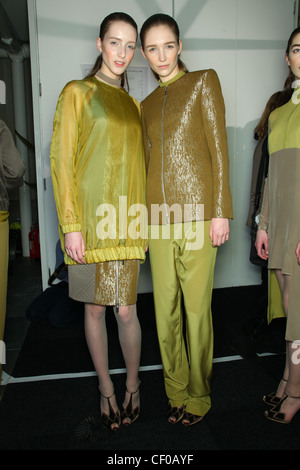 Richard Nicoll Backstage London Ready to Wear Autumn Winter 2011 2012 Stock Photo