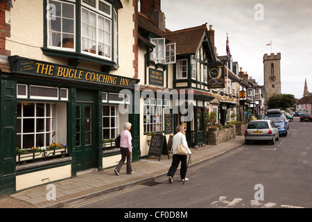 UK, England, Isle of Wight, Yarmouth, The Square, Bugle Coaching Inn Stock Photo