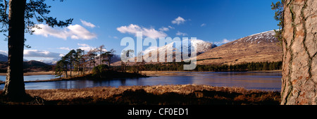 View over Loch Tulla to Stob Ghabhar, Argyll, Scotland, UK. Stock Photo