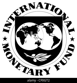 Logo of the International Monetary Fund IMF based in Washington. Stock Photo