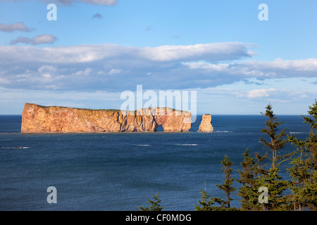 Perce Rock, Perce, Gaspe, Quebec, Canada Stock Photo