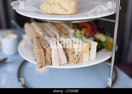 An afternoon tea setting at the Willow Tea Rooms, a famous Glasgow tea ...