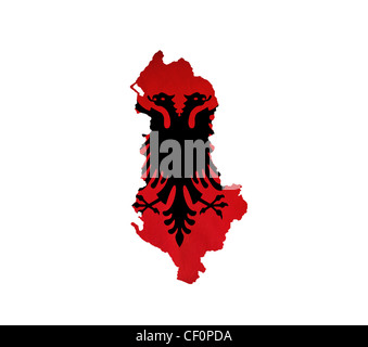 Map of Albania isolated Stock Photo