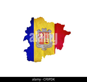 Map of Andorra isolated Stock Photo