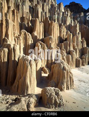 Early light on eroded clay at Cathedral Gorge State Park in Panaca, Nevada, USA Stock Photo