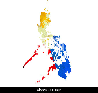 Map of Philippines isolated Stock Photo