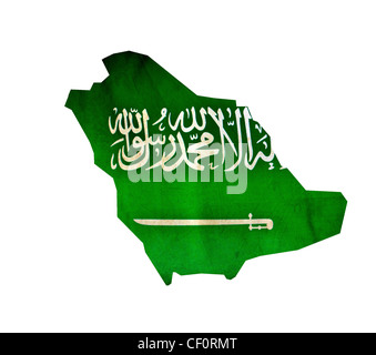Map of Saudi Arabia isolated Stock Photo