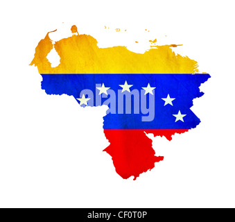 Map of Venezuela isolated Stock Photo