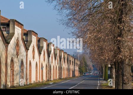 Crespi d'Adda, UNESCO, Lombardy, Italy Stock Photo