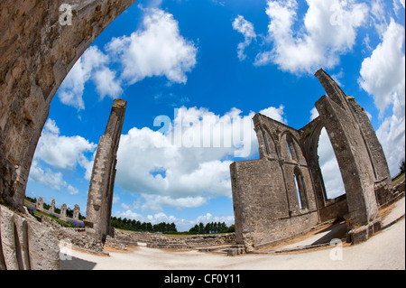 Abbey Notre-Dame-de-Ré, also known as Les Châteliers, La Flotte, Ile de Re, France Stock Photo