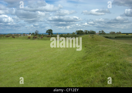 Thornborough henge, a burial grounds and settlements thought to have been part of the Neolithic and Bronze Age of England Stock Photo