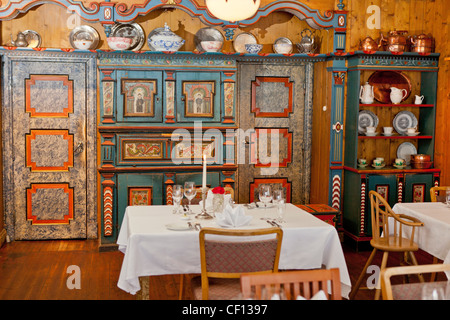 Dining area, Utne Hotel, Hardanger Norway Stock Photo