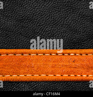 A brown and black leather texture. high resolution. Stock Photo