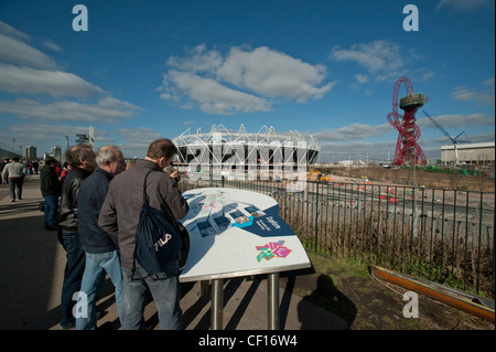 The Olympic Stadium under construction in Stratford East London for the 2012 Olympic Games, London, England. 26 Feb 2012 Stock Photo