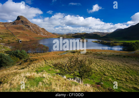 Cregennan Lakes above Dolgellau in the Snowdonia National Park. Stock Photo