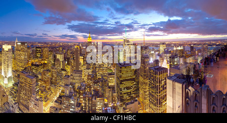 Manhattan view towards Empire State Building, New York, United States of America Stock Photo