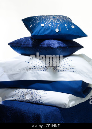 A still life shot of a a stack of pillows and cushions Stock Photo