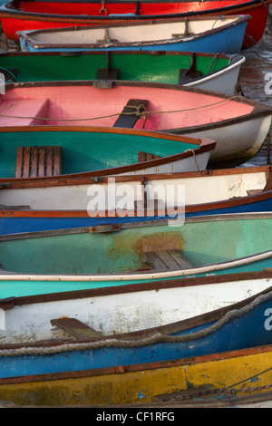 multi-seat wooden row-boat Stock Photo - Alamy