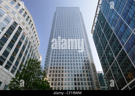 One Canada Square, known as the Canary Wharf Tower Stock Photo