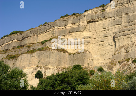 Italy, Basilicata, Val d'Agri, rock layers Stock Photo