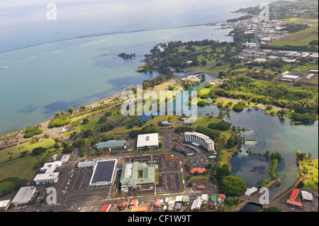 Hilo Bay (aerial view), Big Island, Hawaii Islands, Usa Stock Photo