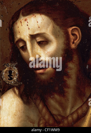 Luis de Morales, the Divine (c. 1510-1586). Spanish painter. Ecce Homo. Stock Photo