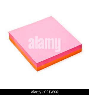 Paper sticky note pad isolated on a white studio background Stock Photo