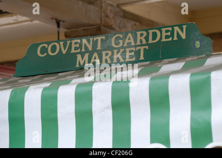 Detail of a stall in Covent Garden market. In August 2007, Covent Garden launched the UK's first ever food Night Market with the Stock Photo