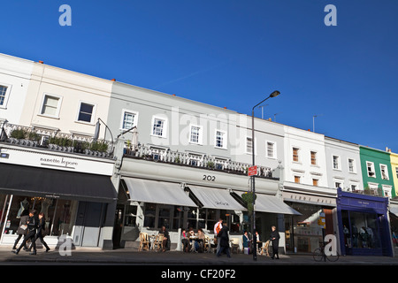 A row of shops and restaurants in Westbourne Grove. Stock Photo