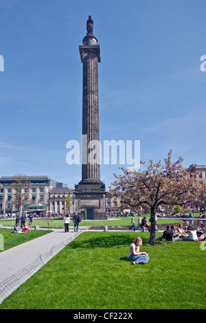 Melville Monument in St. Andrew Square in central Edinburgh Scotland Stock Photo