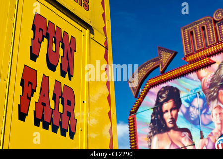 Fun Fair on Hertford Common. Stock Photo