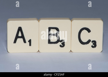 The letters ABC Stock Photo
