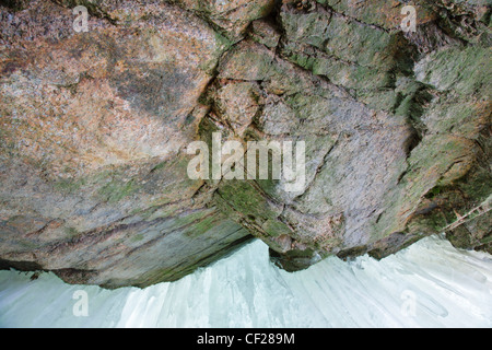 Flume Gorge during the winter months in the White Mountains, New Hampshire USA. Stock Photo