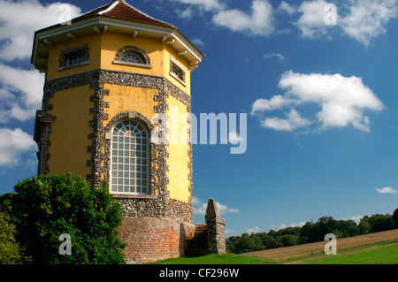 The Temple of the Four Winds at West Wycombe House. West Wycombe village is owned by the National Trust. Stock Photo