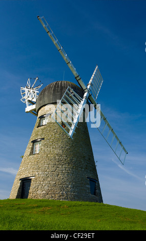 The well preserved Whitburn Windmill, situated in an residential estate in the South Tyneside village of Whitburn. Stock Photo