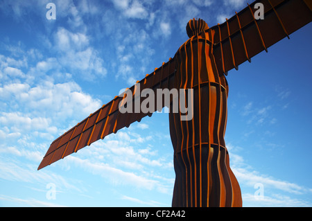 The Angel of the North statue near the cities of Gateshead and Newcastle Upon Tyne.