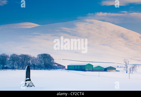 Scotland, South Lanarkshire, Clyde Valley. A monument in honour of Matthew McKendrick, a former postmaster from Abington in Clyd Stock Photo