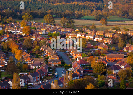 The village of Kinver viewed from Kinver Edge. Stock Photo