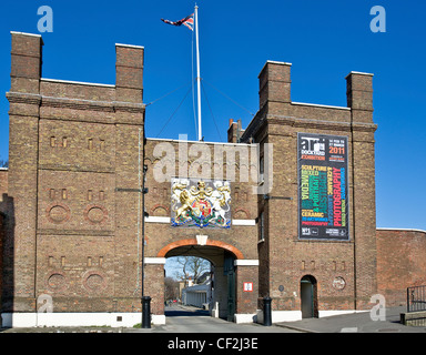 The entrance to the Historic Dockyard Chatham. Stock Photo