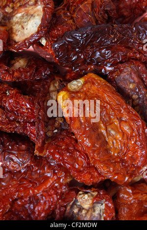Dried tomatoes isolated on white Stock Photo