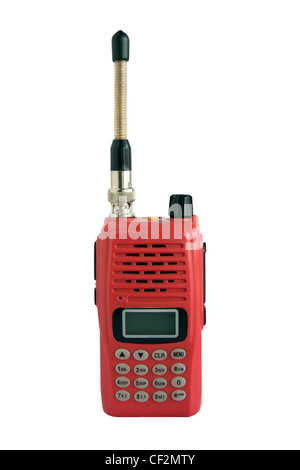 The red radio communication isolated Stock Photo