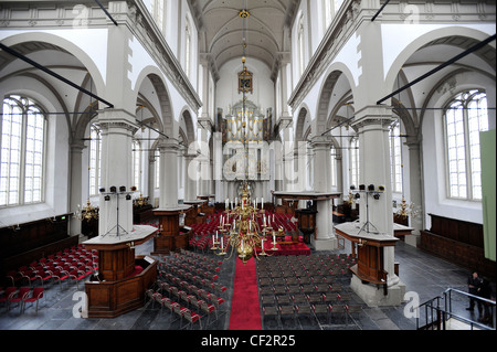 Interior views of the Westerkerk church in Amsterdam, Netherlands. Stock Photo
